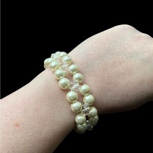 Stretchy Faux-Pearl Fashion Bracelet For Women